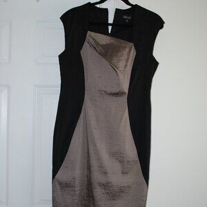 S.L. Fashions Special Occasion Black and Silver Dress Short Sleeves Size 12